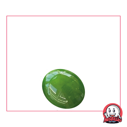 1 Bille Plate Perle Vert-Foncé 18 mm