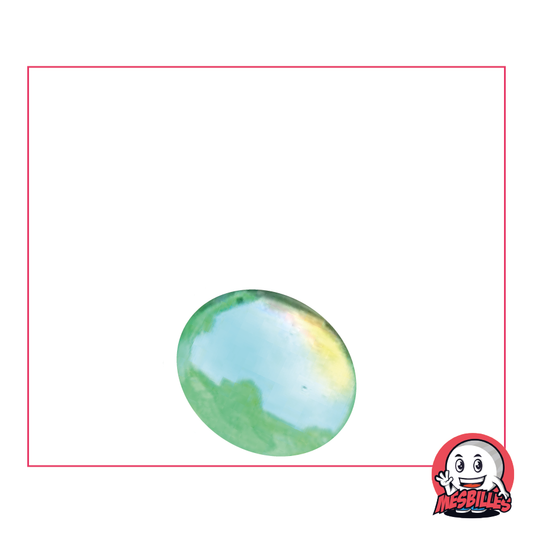 1 Bille Plate 18 mm Irisée Vert