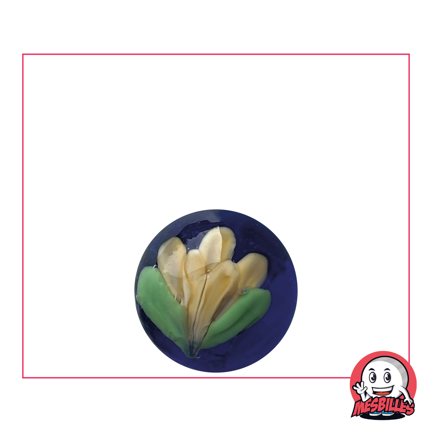 1 Bille Art Tulipe Bleu 16 mm