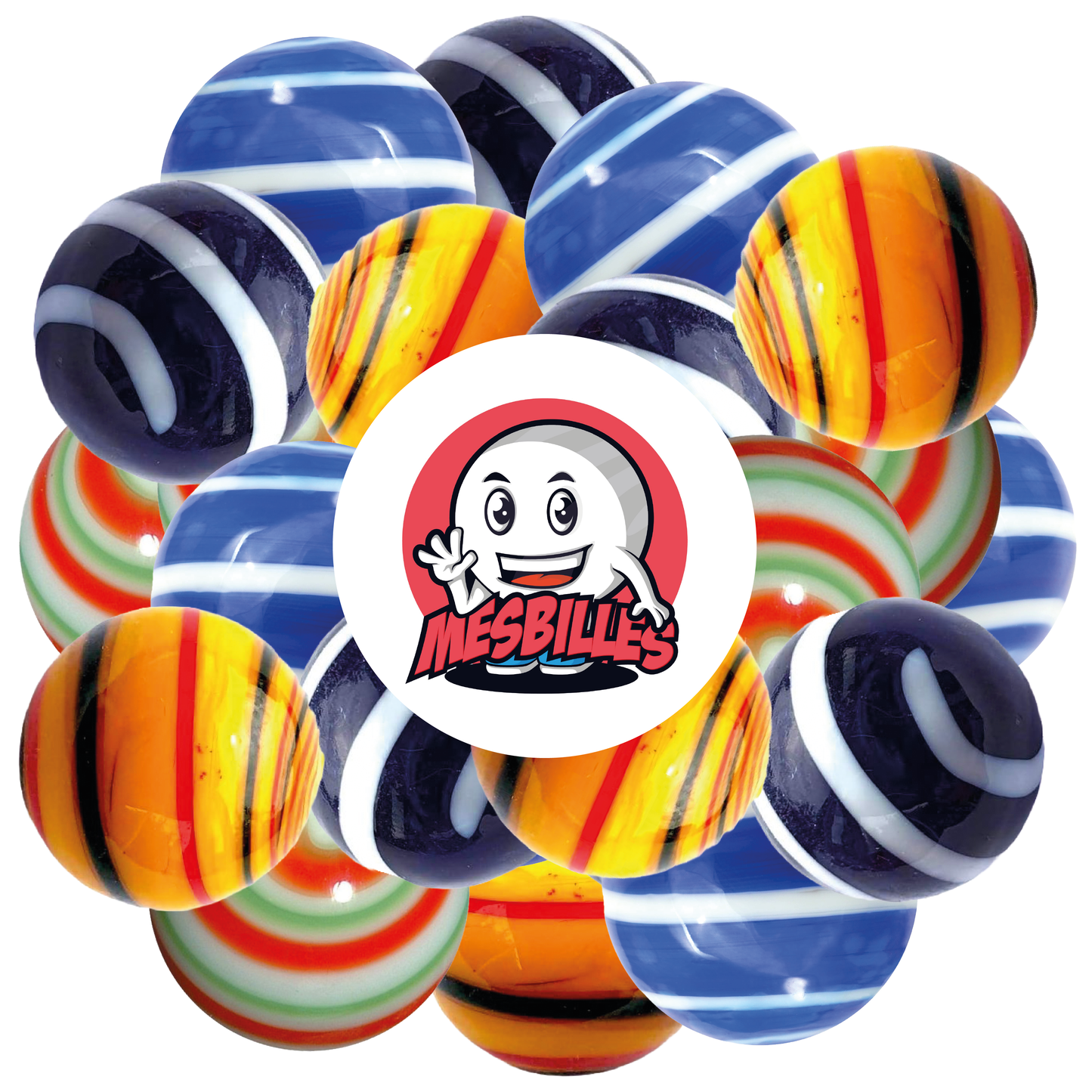 1 Bille Art Équinoxe Bleu Foncé 22 mm