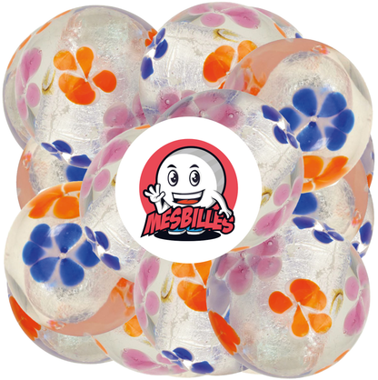 1 Bille Art Fleur Argentée 16 mm