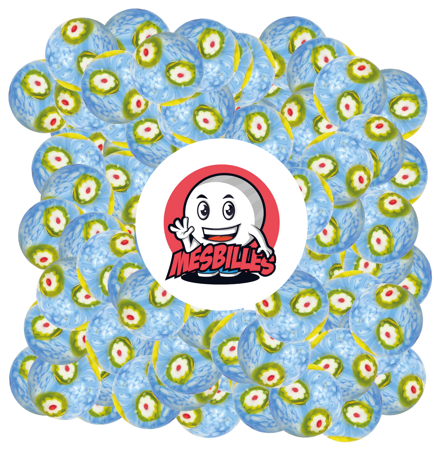 1 Bille Art Fleur de Nénuphar 22 mm