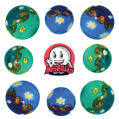 1 Bille Art Hokusai Bleu 22 mm