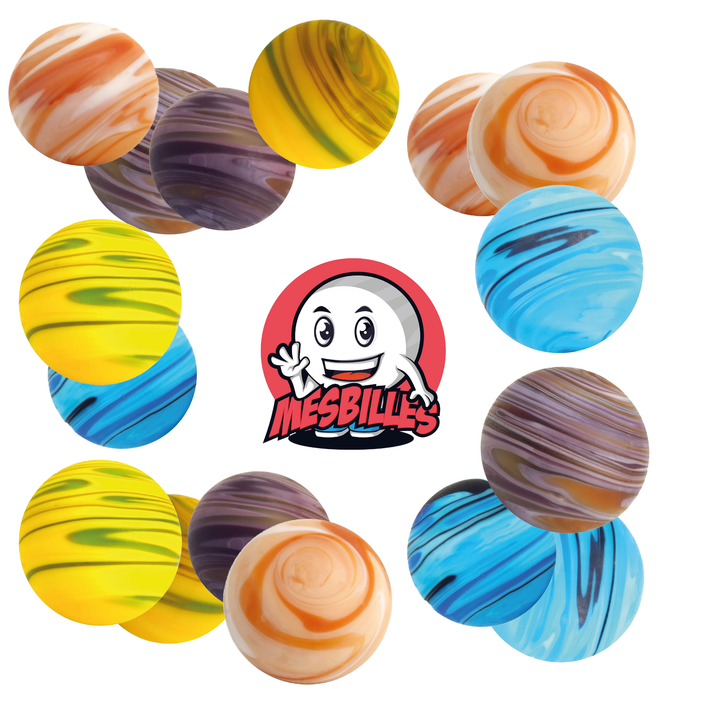 1 Bille Art Sandstorm Bleu 22 mm