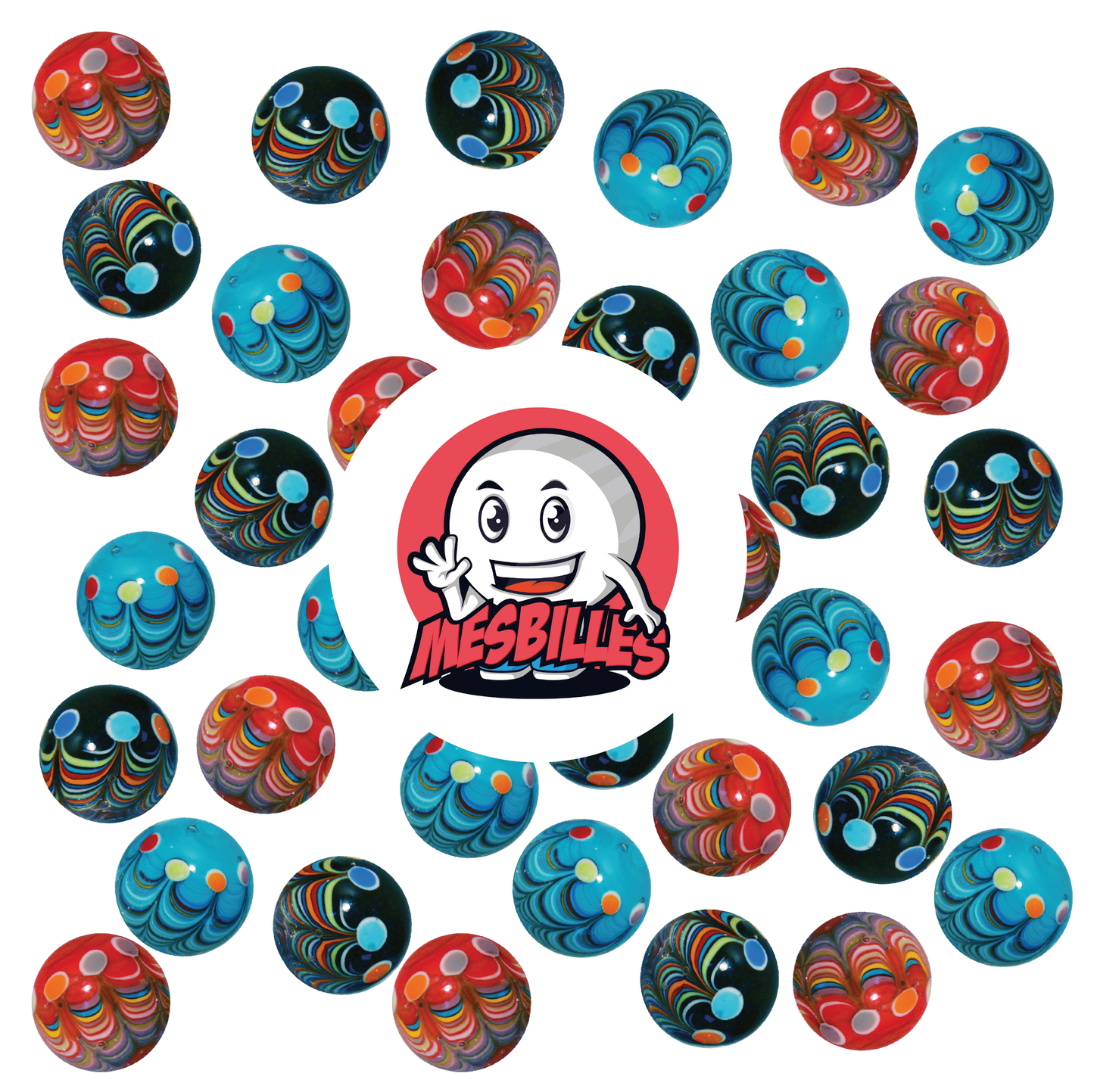 1 Bille Art Joker Bleu 16 mm