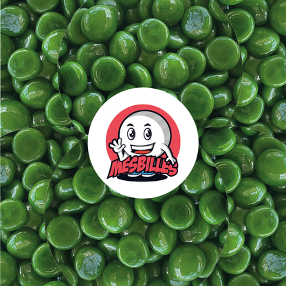 1 Bille Plate Perle Vert-Foncé 18 mm