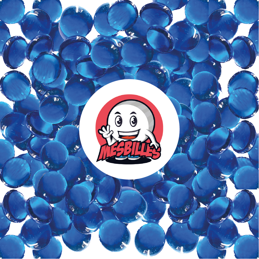 1 Bille Plate 12 mm Loupe Bleu