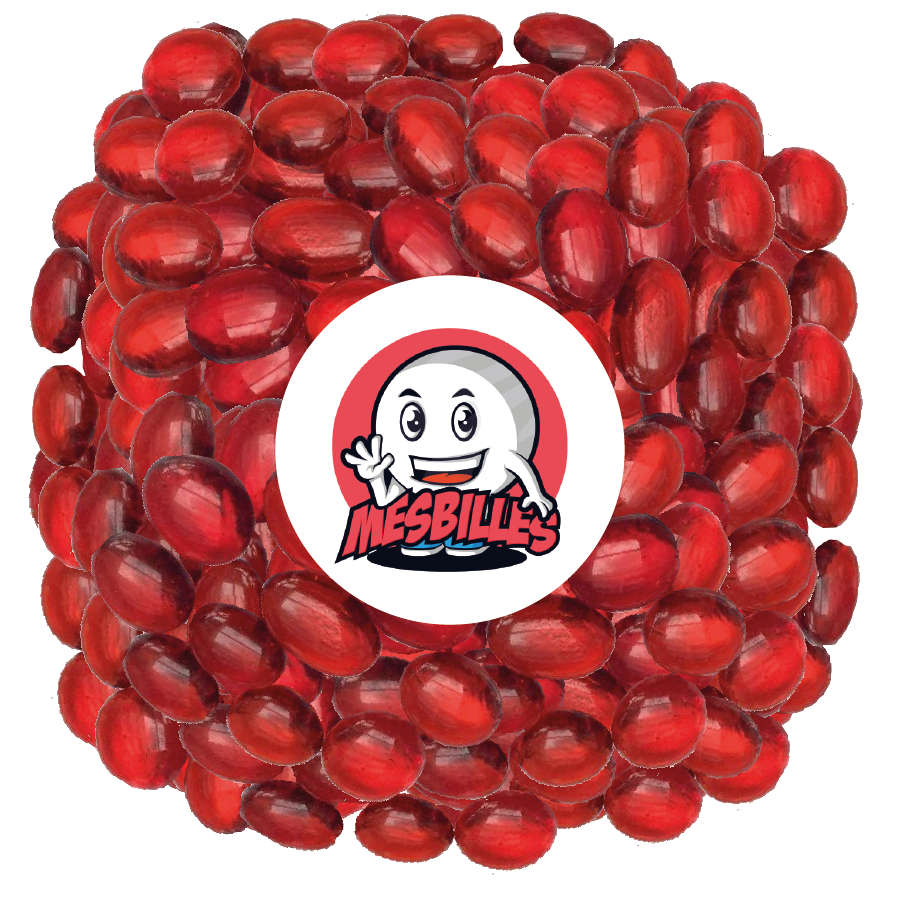 1 Bille Plate Loupe Rouge 18 mm