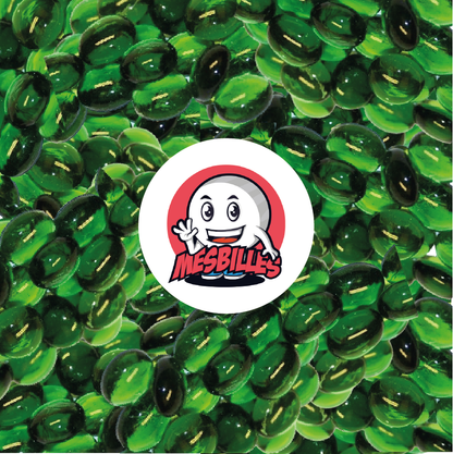 1 Bille Plate Loupe Vert-Foncé 18 mm