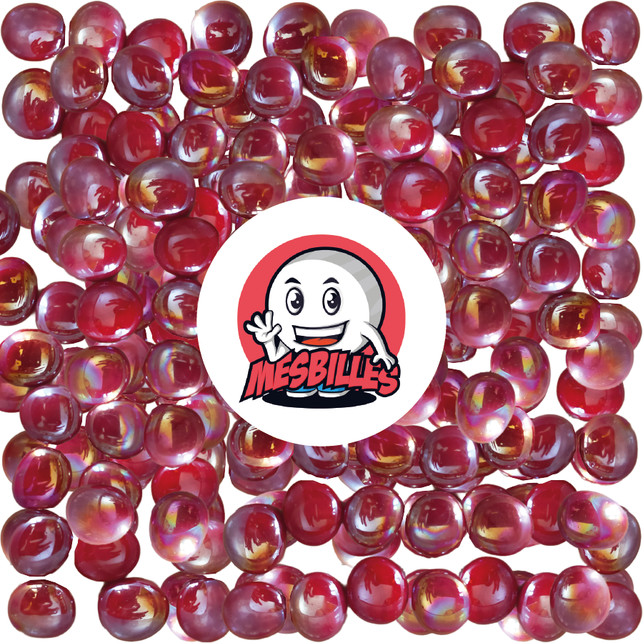 1 Bille Plate 12 mm Glossy Rouge