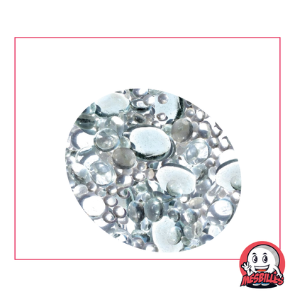 Billes Plates, mélange couleur cristal, 30mm, 18mm, 12mm, translucides