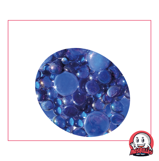 Billes Plates, mélange bleu nuit, 30mm, 18mm, 12mm, brillantes et opaques