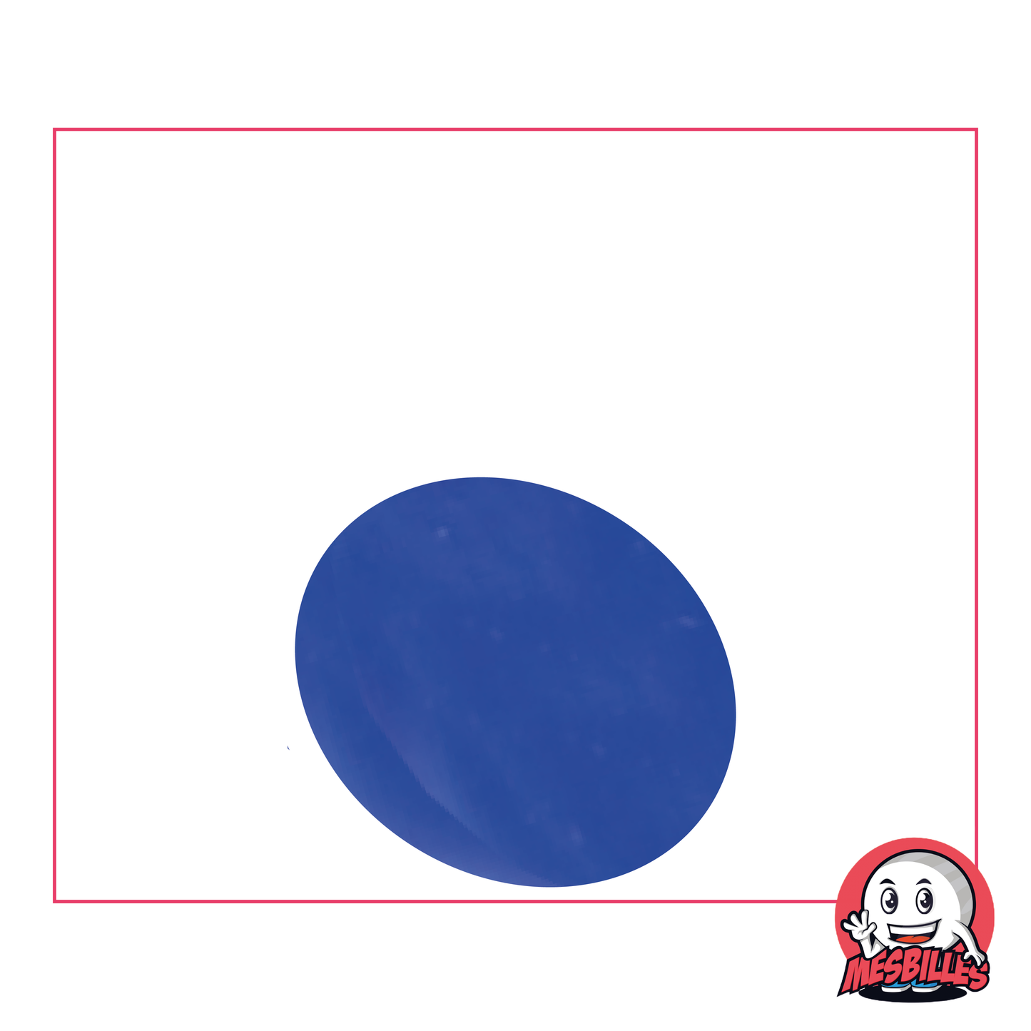 1 Bille Plate Glossy Bleu-Nuit 30 mm