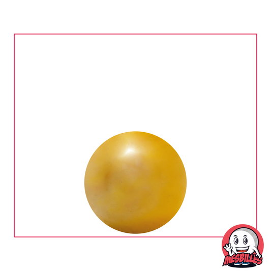 Bille Glossy 16 mm - Verre Opaque et Brillant Jaune Nacré - MesBilles