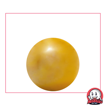 Bille Glossy 25 mm - Verre Opaque et Brillant Jaune Nacré - MesBilles