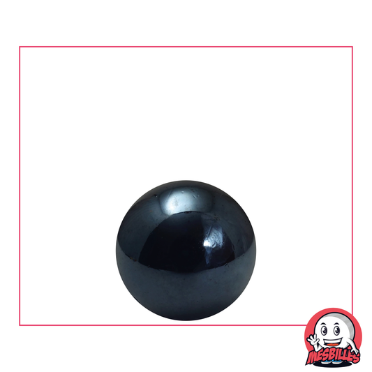 MesBilles - Bille Glossy Noire Nacrée opaque brillante 16 mm