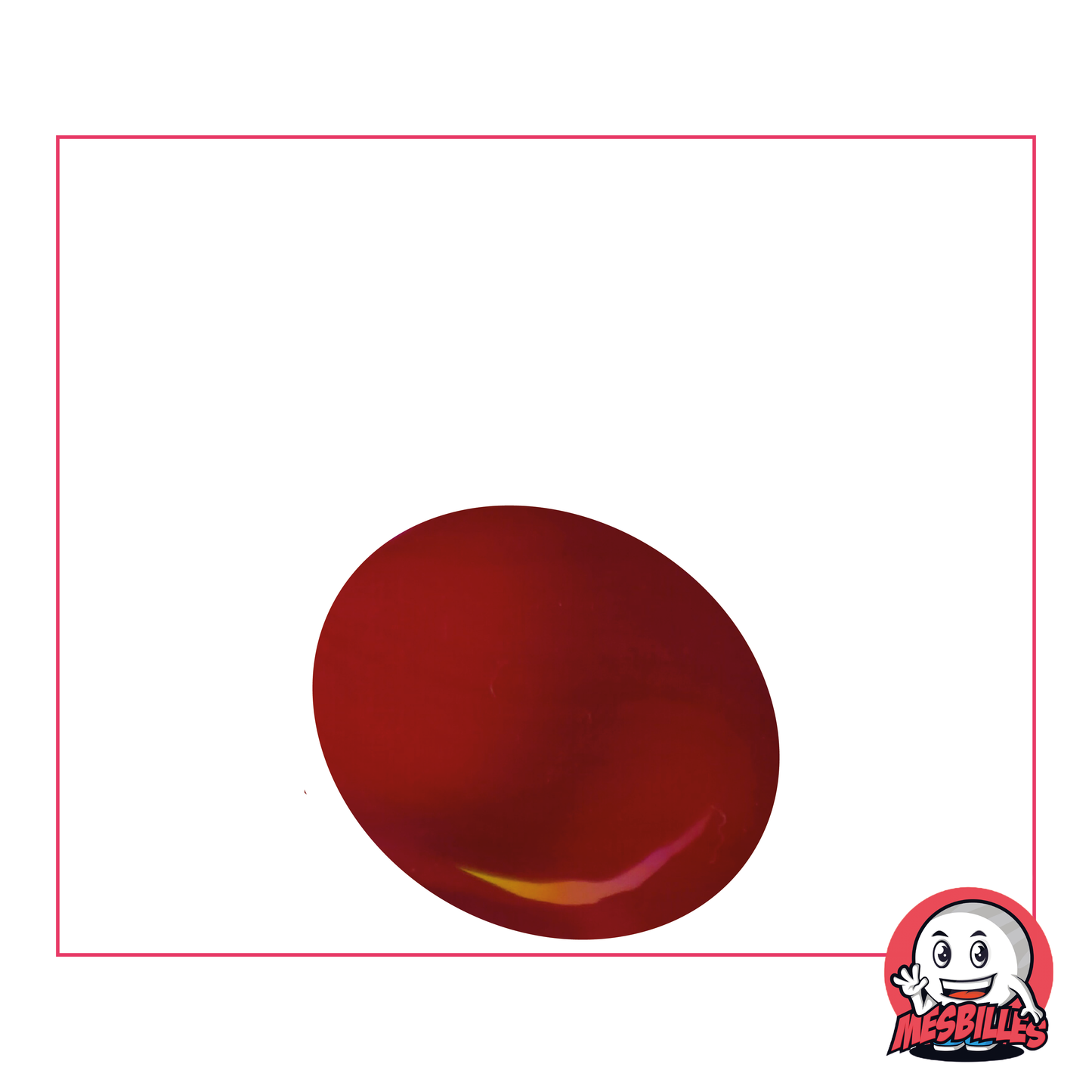 1 Bille Plate Glossy Rouge 30 mm