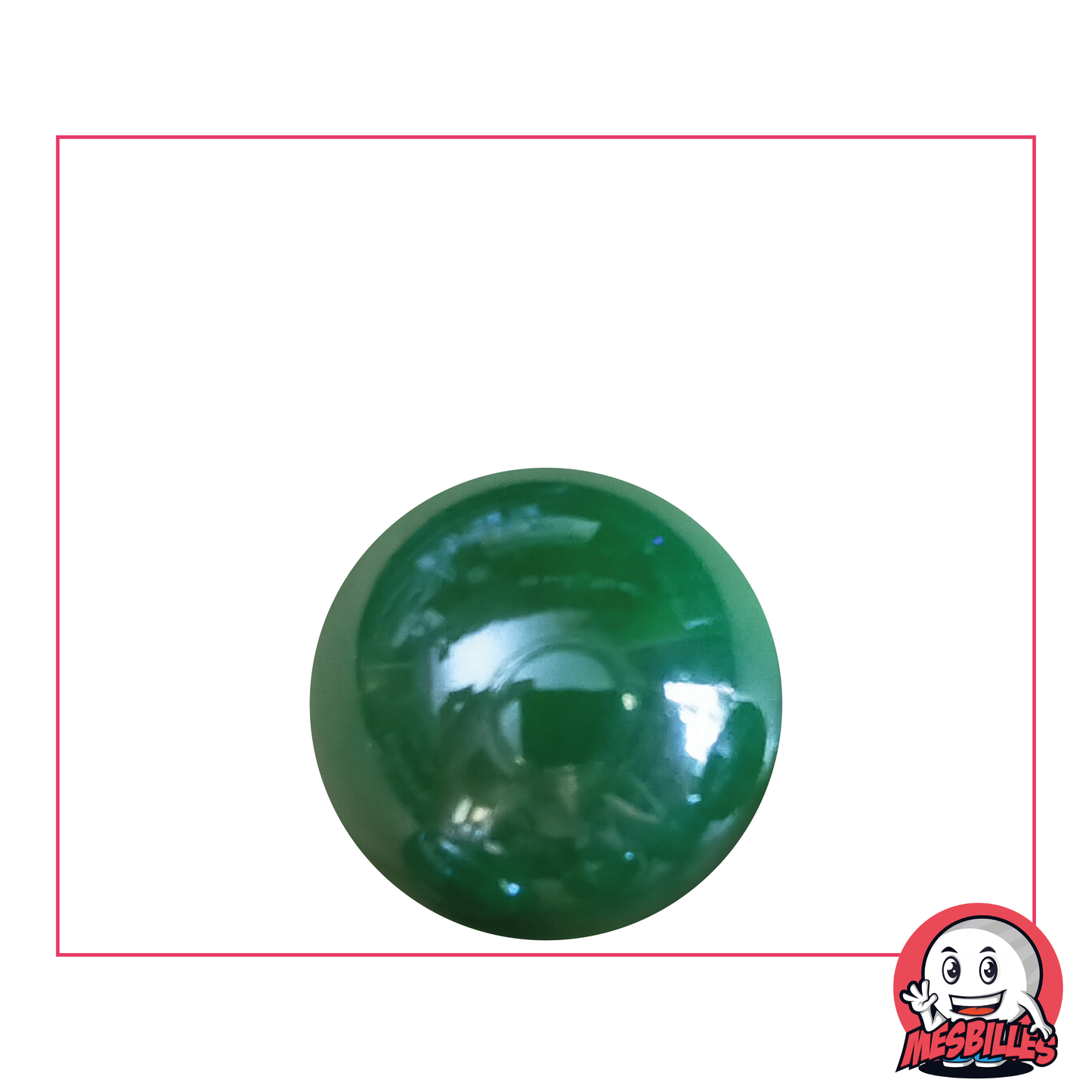 1 Bille Vert Glossy 22 mm
