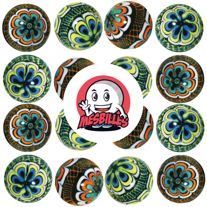 1 Bille Art Mandala Orange 22 mm