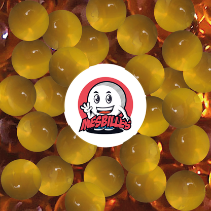 1 Bille verre de bohème Loupe Ambre-Clair 08 mm