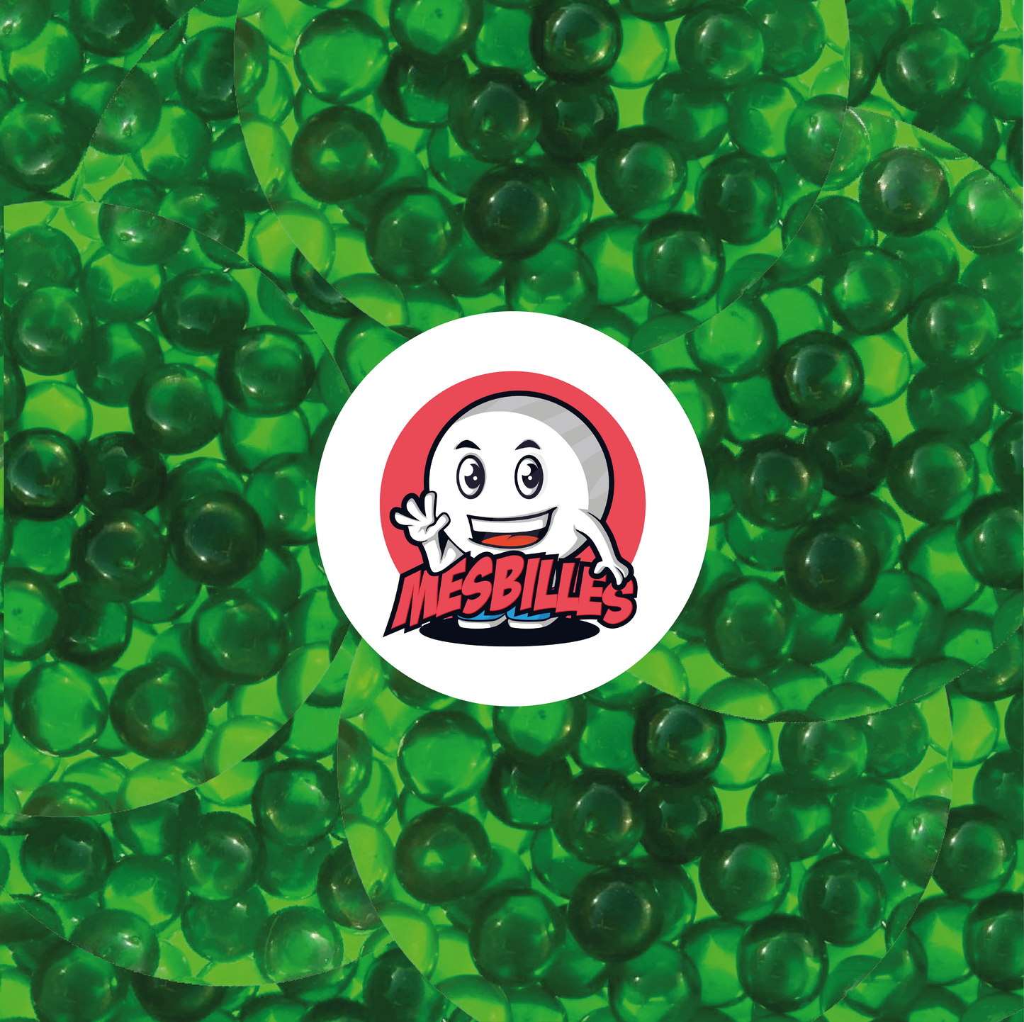 1 Bille verre de bohème Loupe Vert-Foncé 06 mm