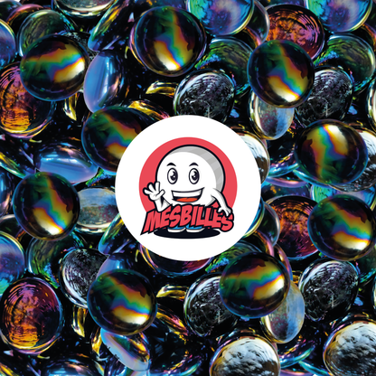1 Bille Plate Glossy Pétrole 30 mm