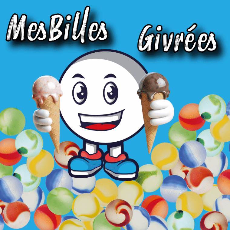 1 Bille Givrée Jaune 35 mm