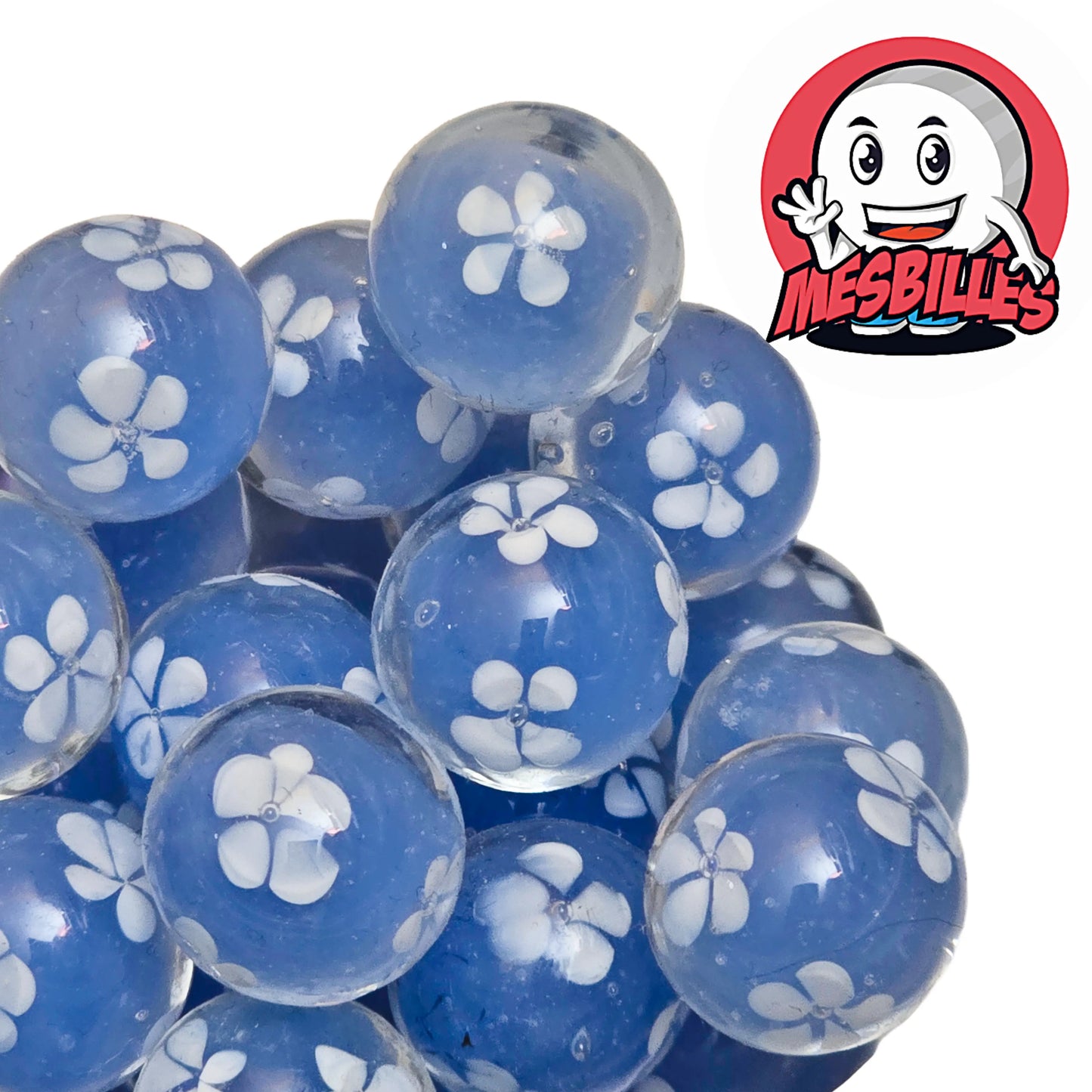 Bille Art Fleurs des Cieux Bleu 16 mm