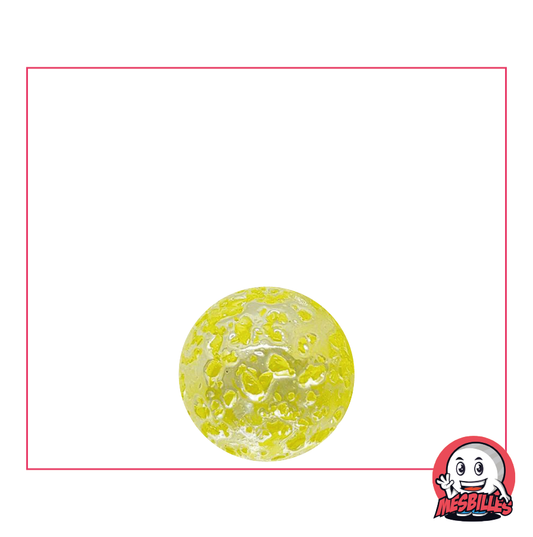 Bille Pépite 14 mm verre translucide éclats jaune - MesBilles