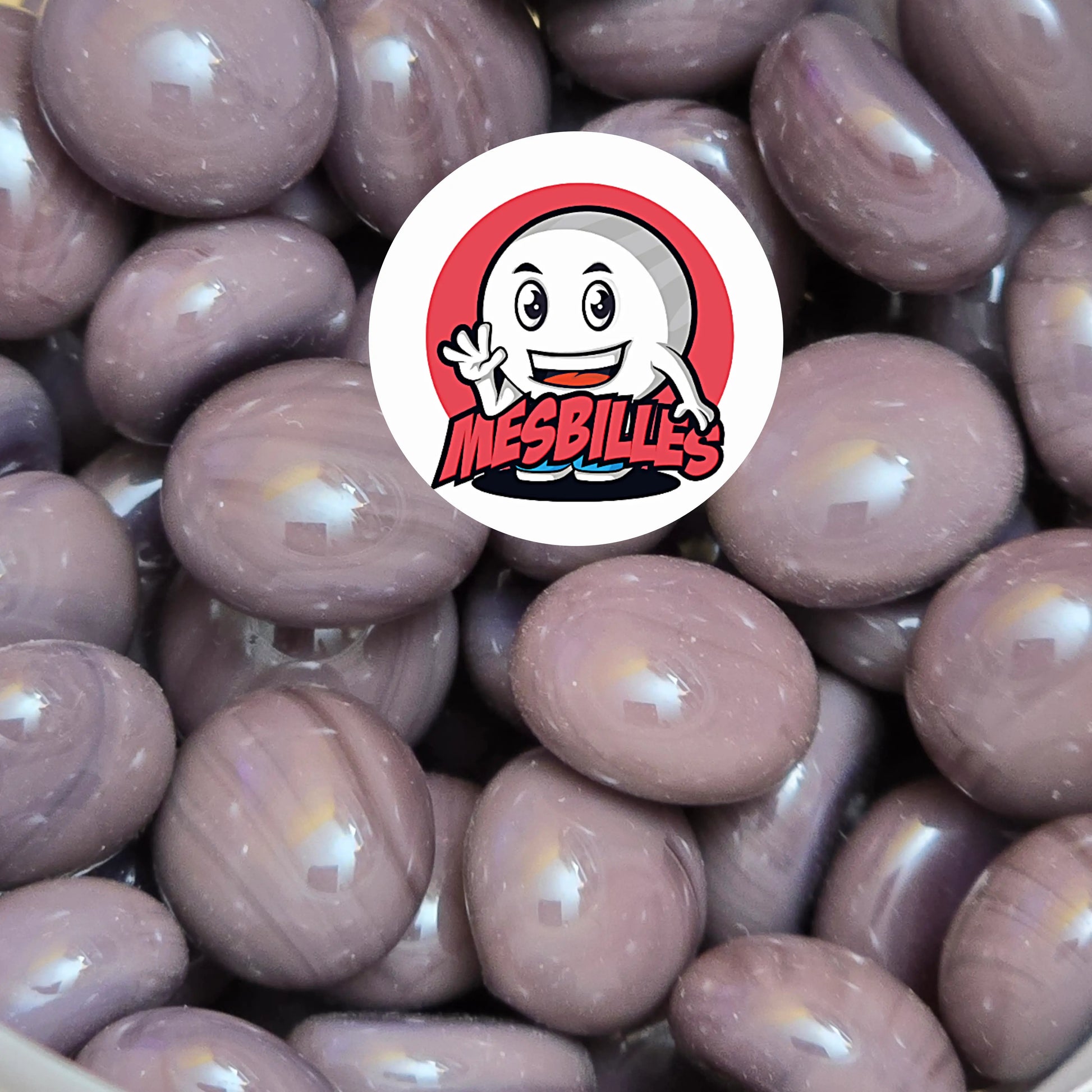 Petit Galet en verre Opaque de Couleur Violet, Collection Bille Perle. Avec cette mini-billes, pratiquez le Yoga des Doigts et réduisez Votre Stress.