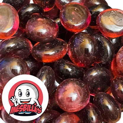 Petit Galet en verre Translucide de Couleur Violet, Collection Bille Loupe. 