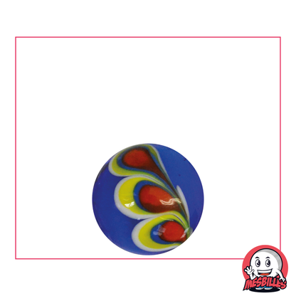 1 Bille Art Paon Bleu 16 mm