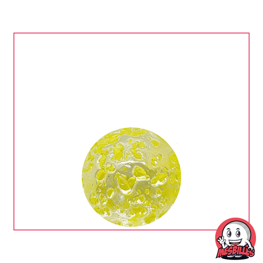 Bille Pépite 16 mm verre translucide éclats jaune - MesBilles