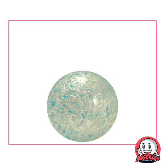 Bille Pépite 22 mm verre translucide recouvert d'éclats Bleu - MesBilles