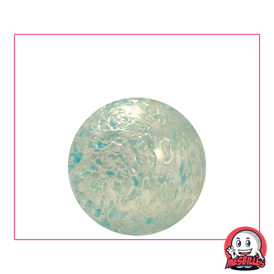 Bille Pépite 22 mm verre translucide recouvert d'éclats Bleu - MesBilles