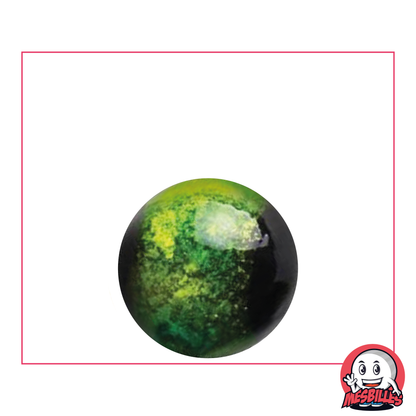 Bille Art Machu Picchu 22 mm, couleur noir cerclée d'un ruban à l'aspect métalisé nuances vertes