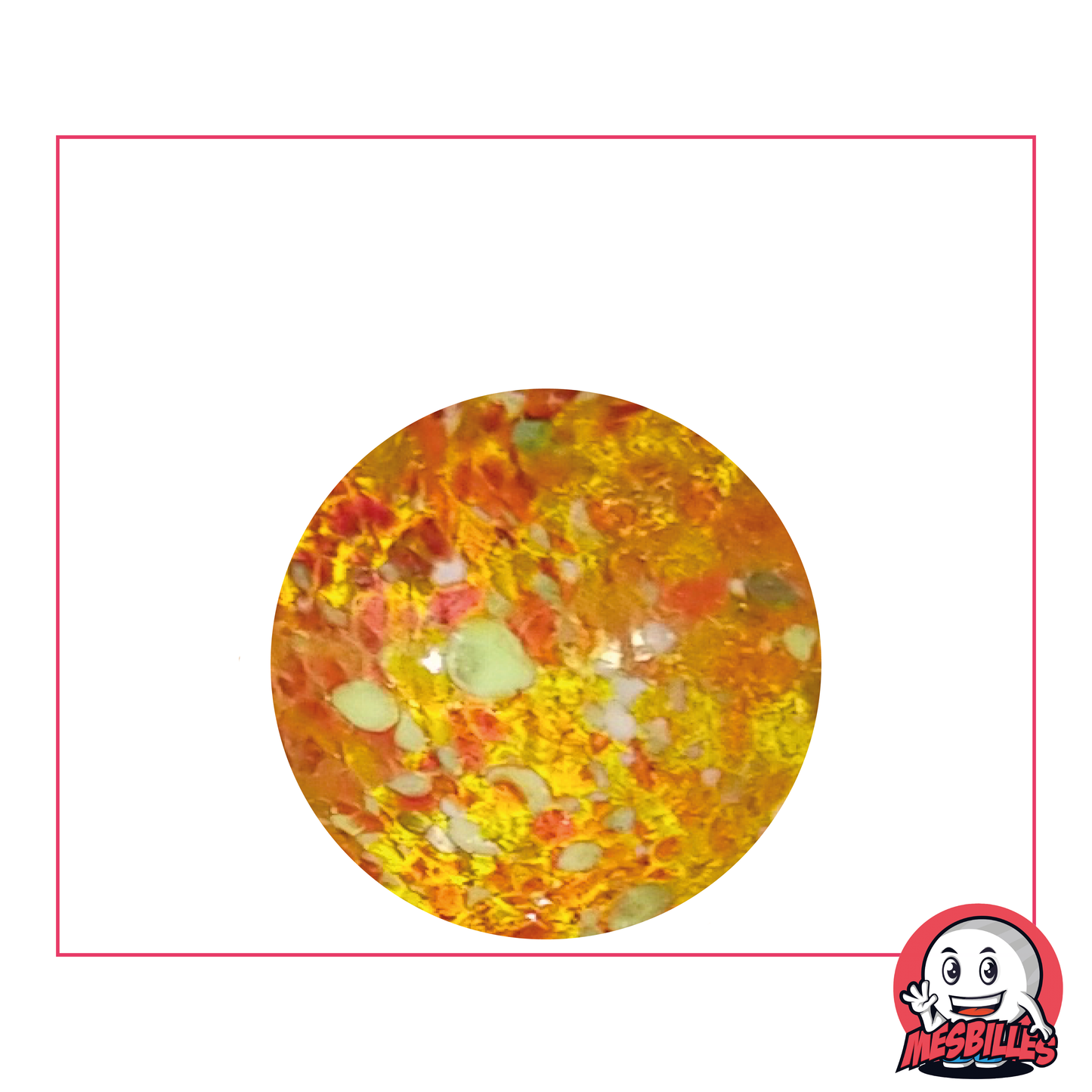 1 Bille Planète Jaune 25 mm