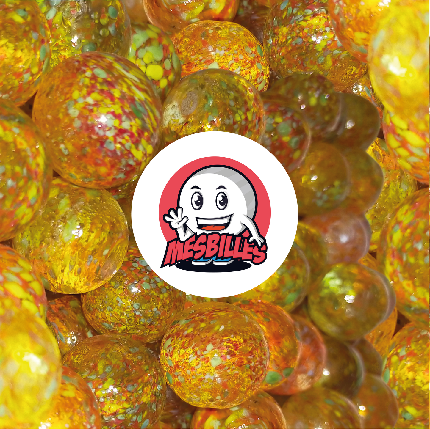 1 Bille Planète Jaune 25 mm