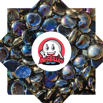 1 Bille Plate Glossy Pétrole 18 mm