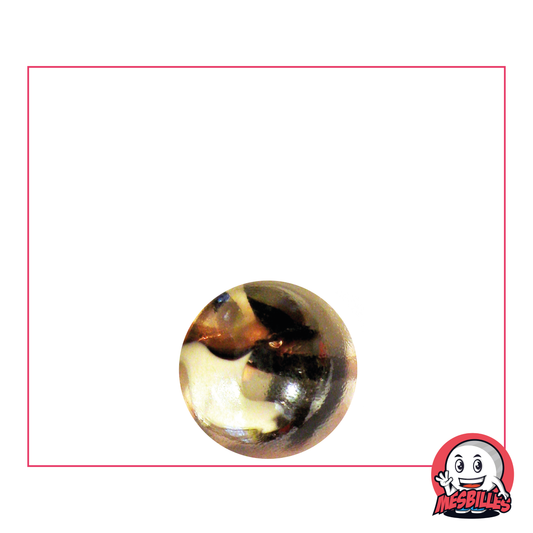 Bille Polaire 14 mm verre transparent cristal marron