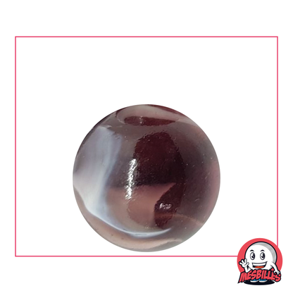 1 Bille Pourpre 25 mm en verre de couleur Rose - Violet, bille de 2,50 cm typre calot
