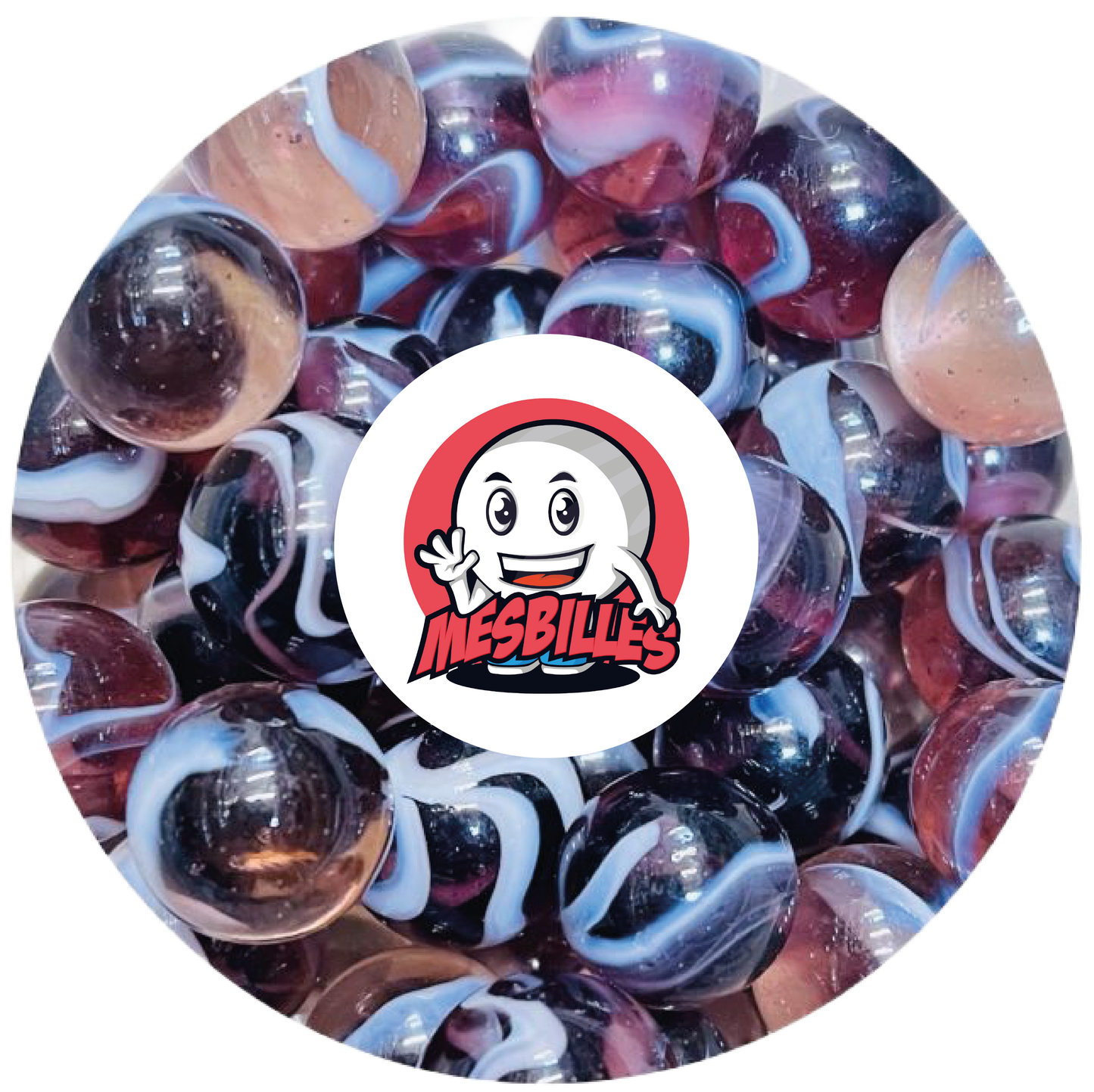 1 Bille Pourpre 25 mm