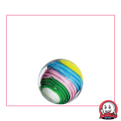 Bille Art Spiralo Bleu Clair 16 mm haut de gamme, translucide et couches couleurs dont le bleu clair