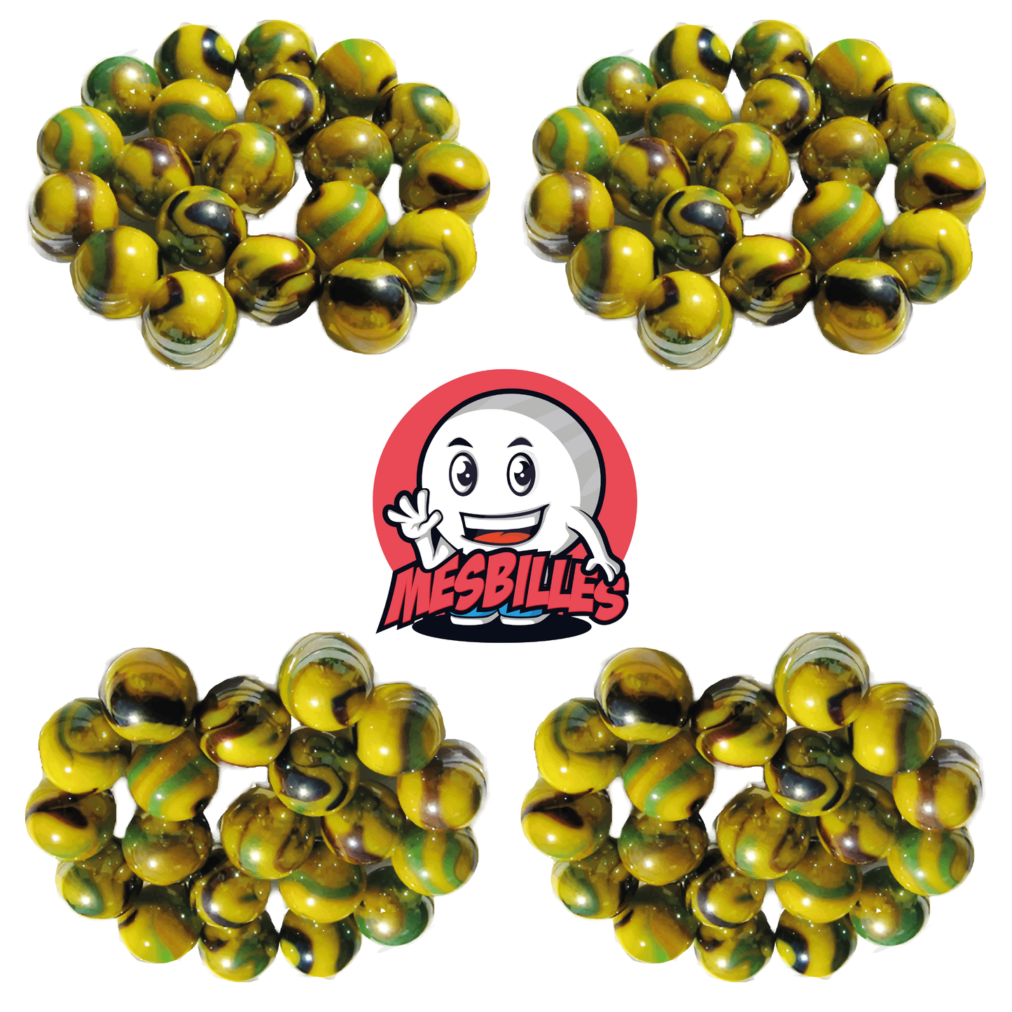 1 Bille Tigre du Bengal 25 mm