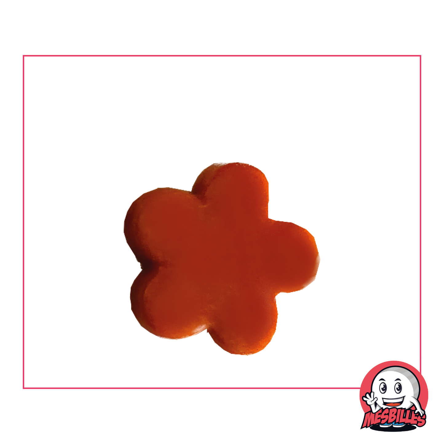 1 Bille Fleur Perle Orange Extra Plate