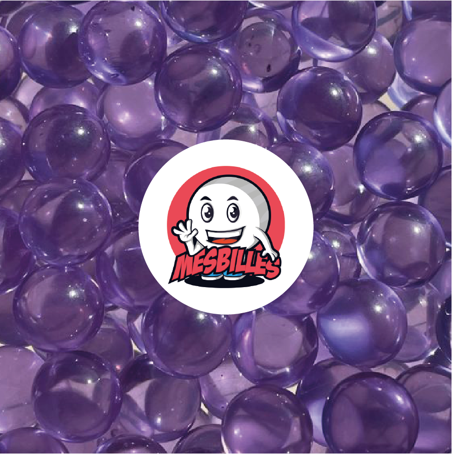 1 Bille verre de bohème Loupe Violet-Clair 08 mm