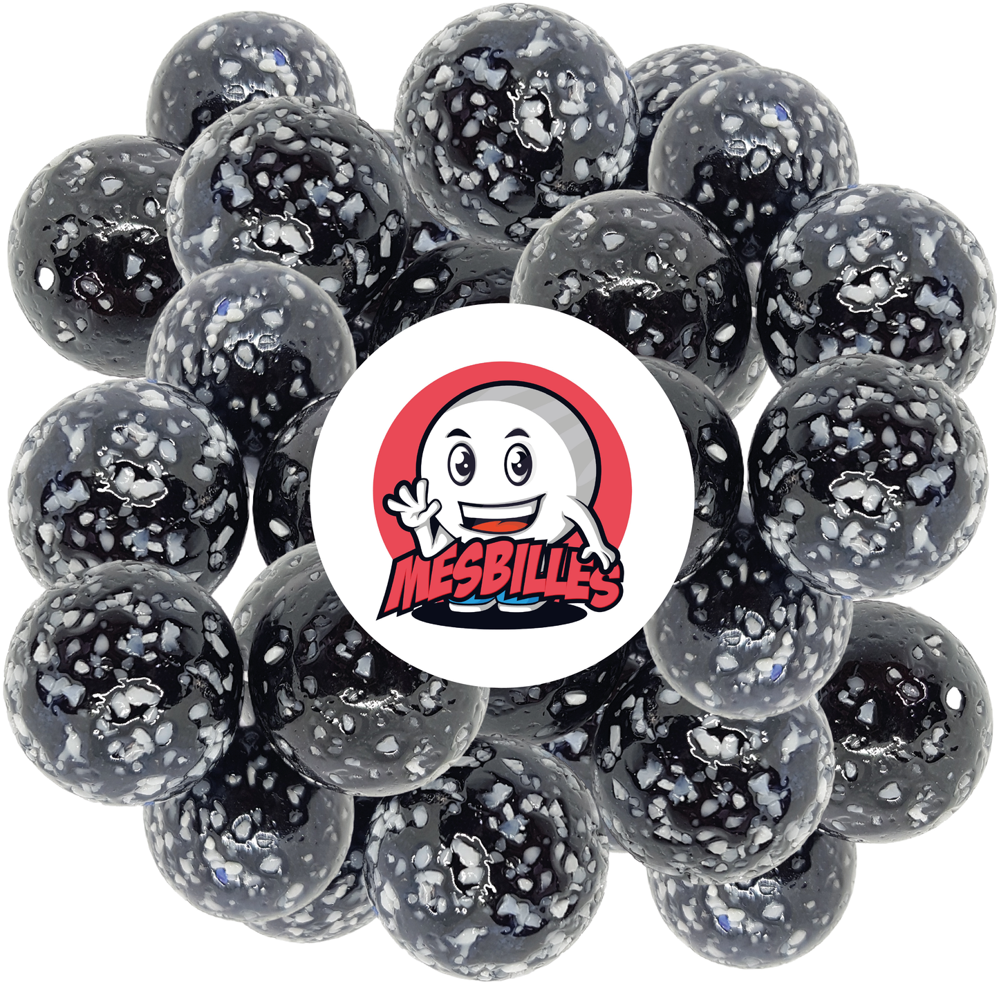 1 Bille Pépite Noir 50 mm