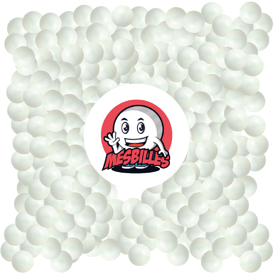 1 Bille Perle Blanc 10 mm