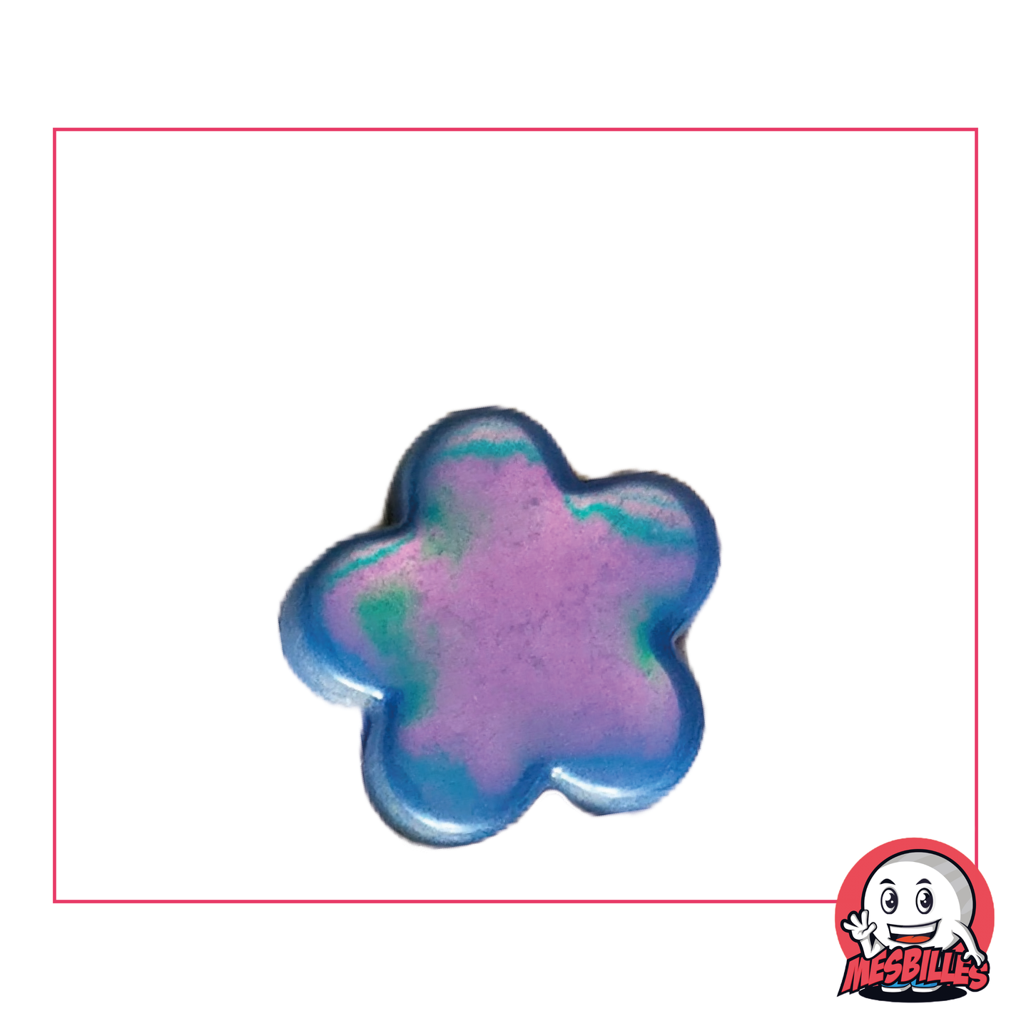 1 Bille Fleur Bleu Glossy Extra Plate