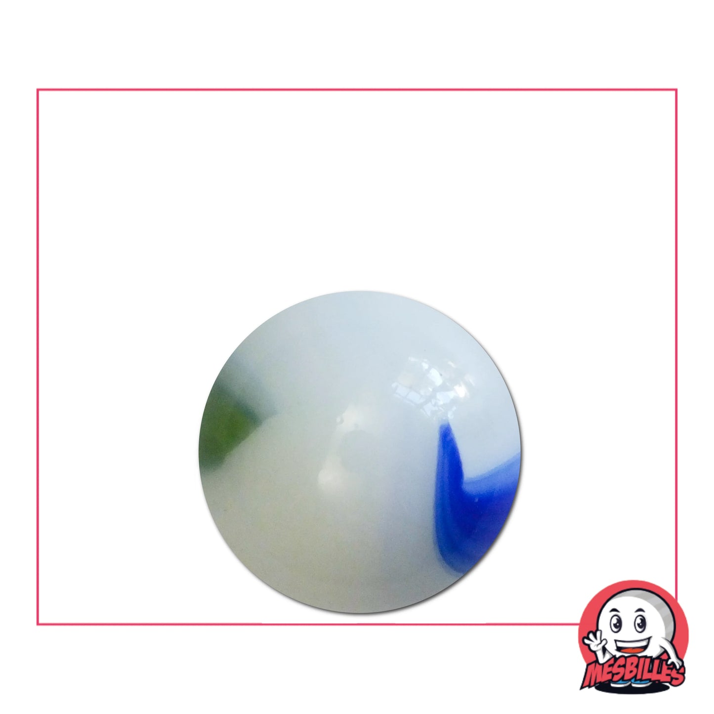 Bille porcelaine de 16 mm, finition soignée, idéale pour collection ou jeu.